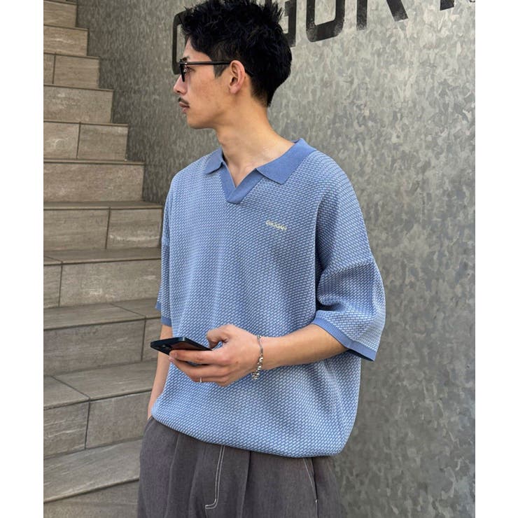 SAX | 【Ciaopanic】バーズアイサマーニットポロシャツ | PAL GROUP OUTLET