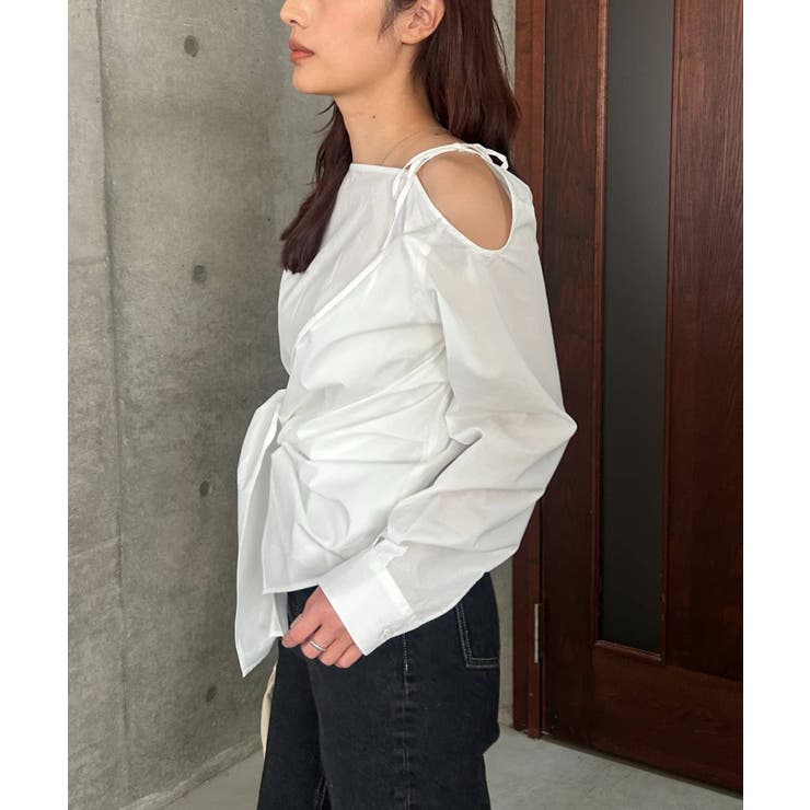 【CAPRICIEUX LE'MAGE】アシメリボンブラウス | PAL GROUP OUTLET | 詳細画像3 