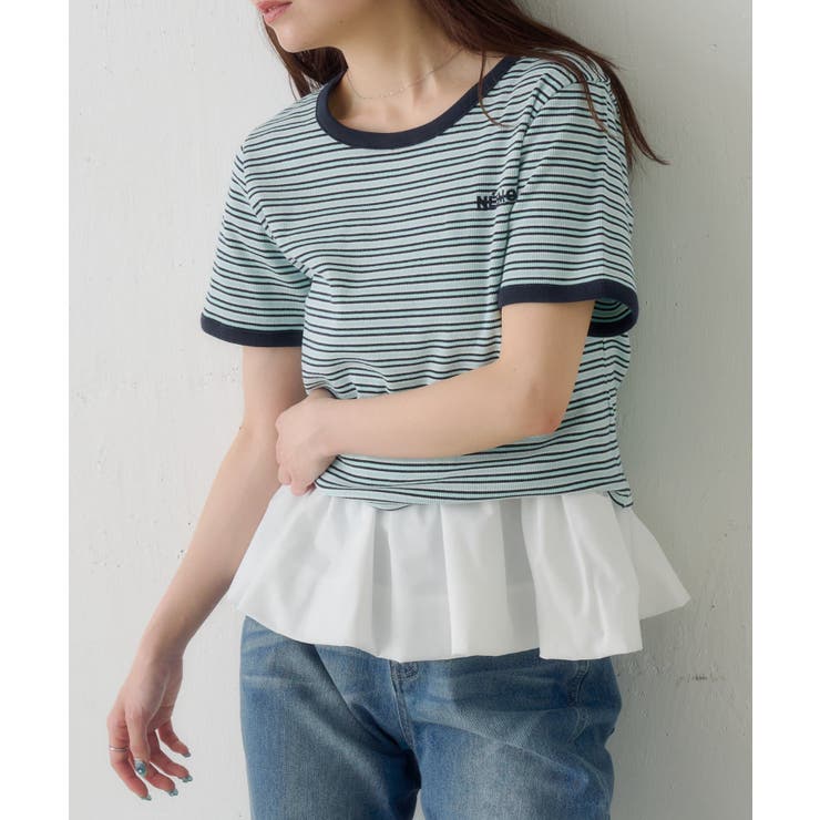 【Kastane】ボーダー刺繍TEE | PAL GROUP OUTLET | 詳細画像3 