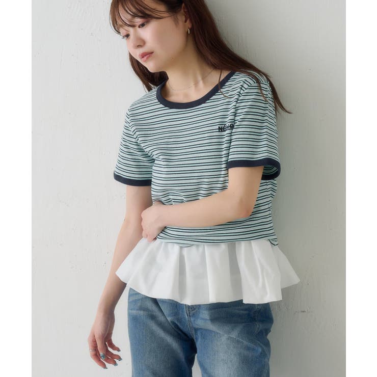 【Kastane】ボーダー刺繍TEE | PAL GROUP OUTLET | 詳細画像4 