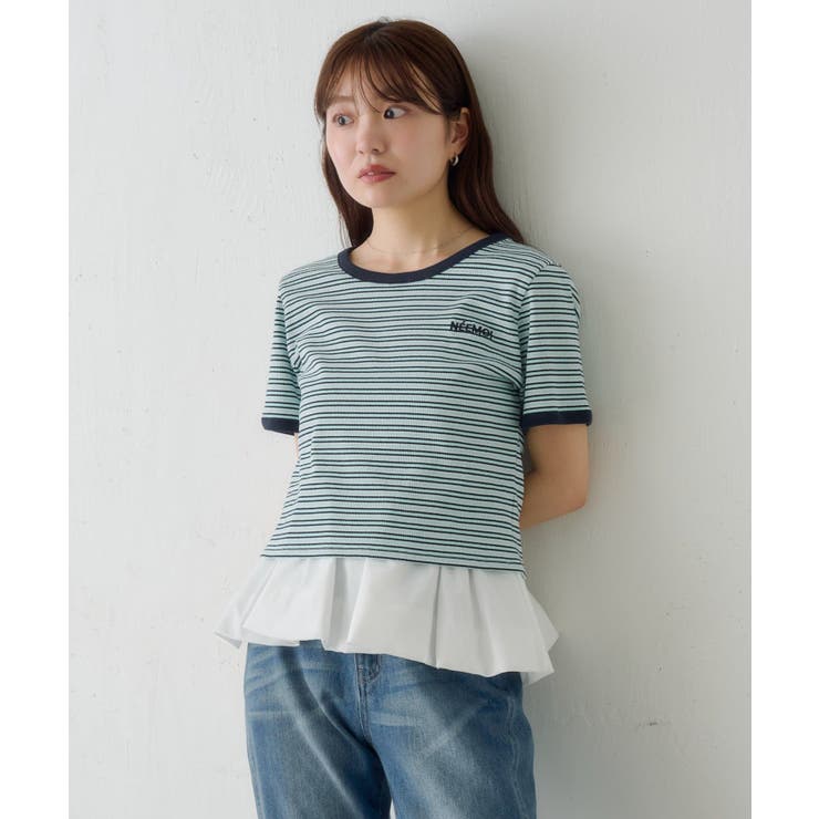 【Kastane】ボーダー刺繍TEE | PAL GROUP OUTLET | 詳細画像6 