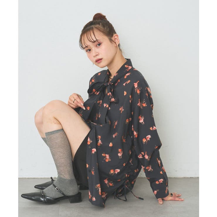 BLK | 【mystic】ヴィンテージフラワーシャツ | PAL GROUP OUTLET