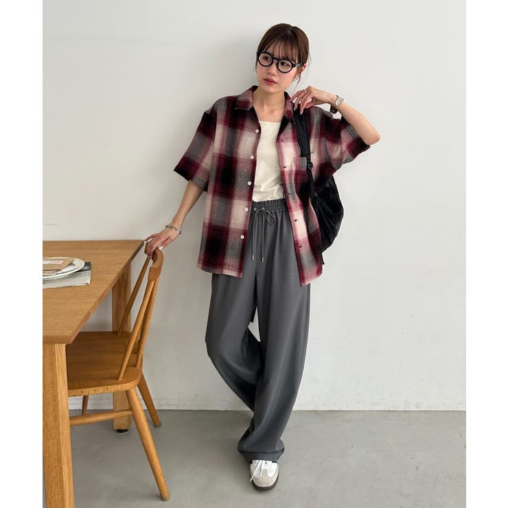 【Discoat】楊柳チェックオーバー半袖シャツ | PAL GROUP OUTLET | 詳細画像6 