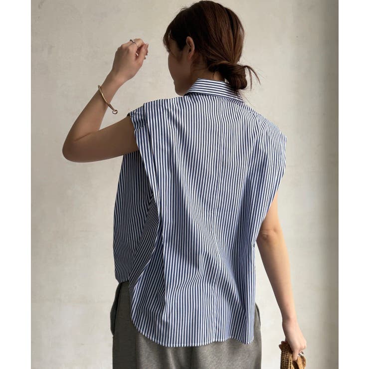 【DouDou】W ダブルタックストライプシャツ | PAL GROUP OUTLET | 詳細画像18 