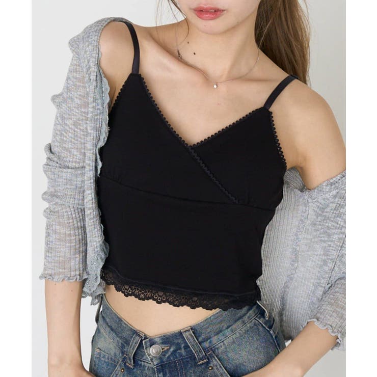 BLK | 【RAY CASSIN】カシュクールレースキャミ | PAL GROUP OUTLET
