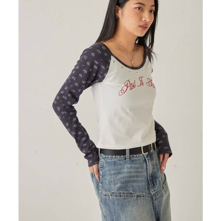 【WHO'S WHO gallery】ワッフルフラワーラグランロゴトップス | PAL GROUP OUTLET | 詳細画像12 