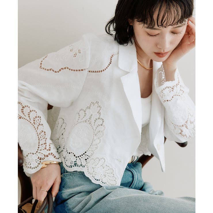 OFF | 【RIVE DROITE】カットワークショートJK | PAL GROUP OUTLET