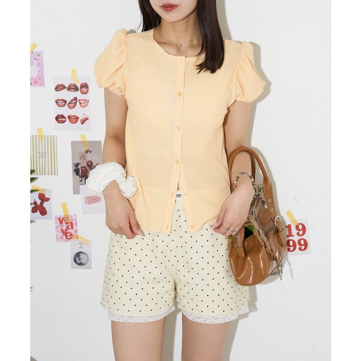 【Ciaopanic】【neutral】シャーリングショートスリーブカットソ… | PAL GROUP OUTLET | 詳細画像2 