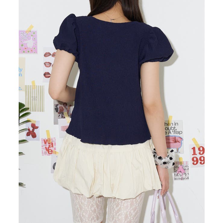 【Ciaopanic】【neutral】シャーリングショートスリーブカットソ… | PAL GROUP OUTLET | 詳細画像10 