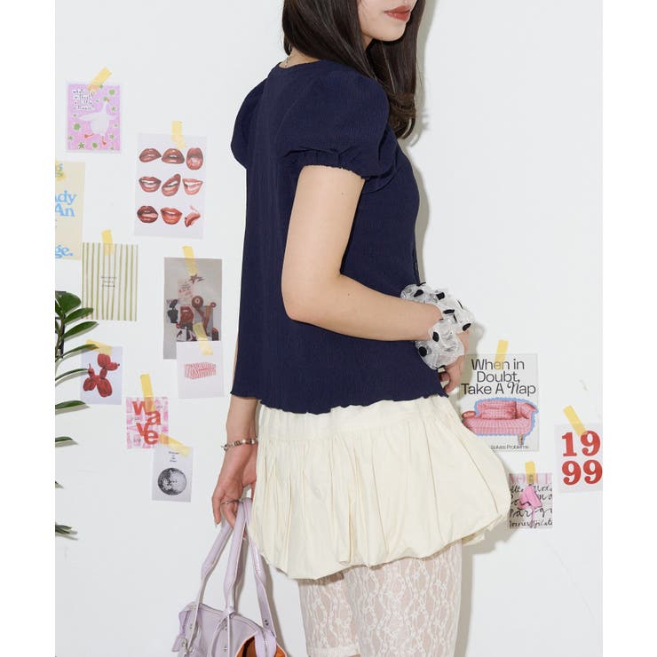 【Ciaopanic】【neutral】シャーリングショートスリーブカットソ… | PAL GROUP OUTLET | 詳細画像11 