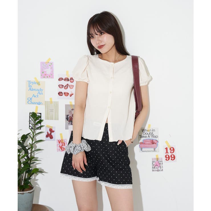 【Ciaopanic】【neutral】シャーリングショートスリーブカットソ… | PAL GROUP OUTLET | 詳細画像15 
