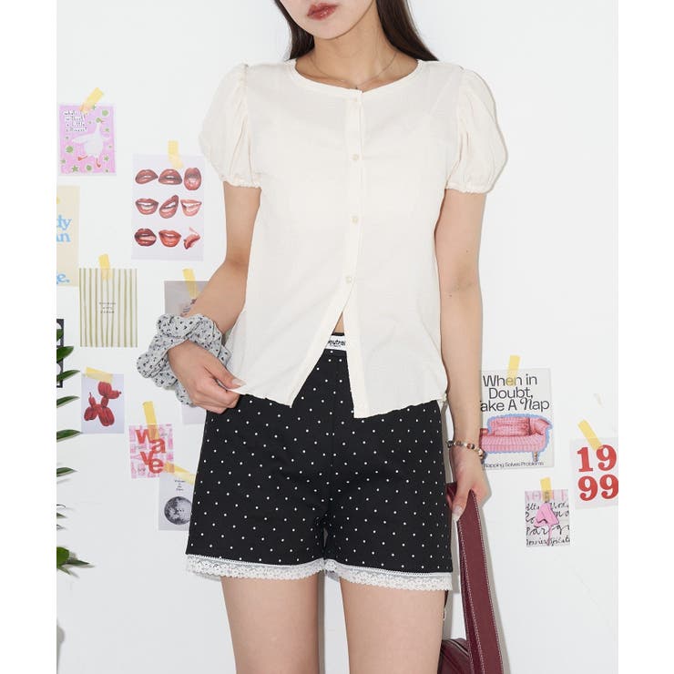 【Ciaopanic】【neutral】シャーリングショートスリーブカットソ… | PAL GROUP OUTLET | 詳細画像16 