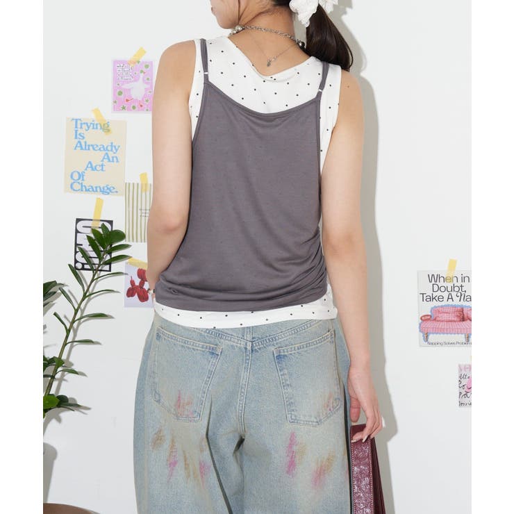 【Ciaopanic】【neutral】ドットレイヤードシャーリングタンク… | PAL GROUP OUTLET | 詳細画像10 