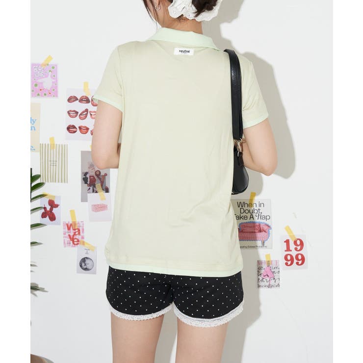 【Ciaopanic】【neutral】レイヤードシアーニットポロ | PAL GROUP OUTLET | 詳細画像16 