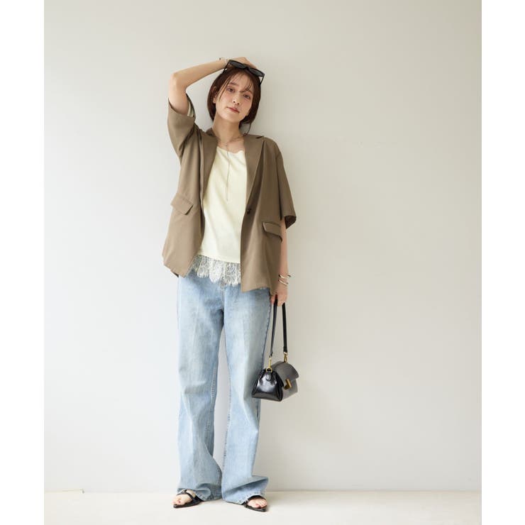 【Discoat】【Noka】2WAY裾レース半袖ニット | PAL GROUP OUTLET | 詳細画像14 