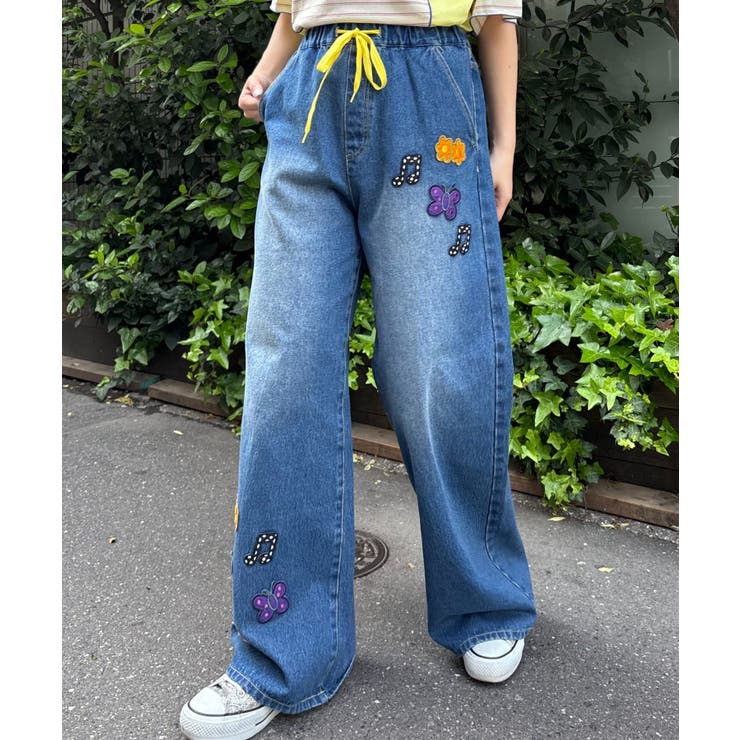 BLUE | 【CIAOPANIC TYPY】H.Sワッペン付ワイドデニム | PAL GROUP OUTLET