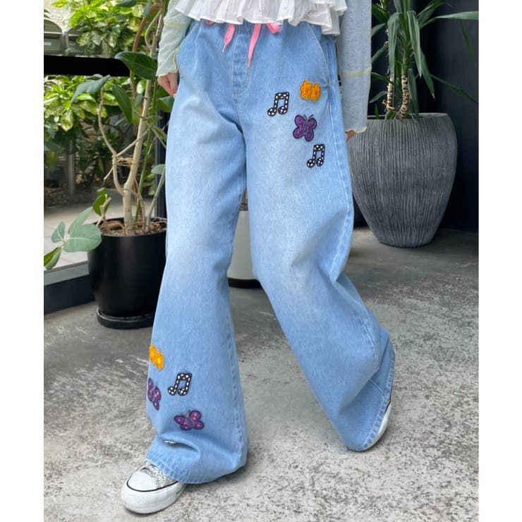 【CIAOPANIC TYPY】H.Sワッペン付ワイドデニム | PAL GROUP OUTLET | 詳細画像1 