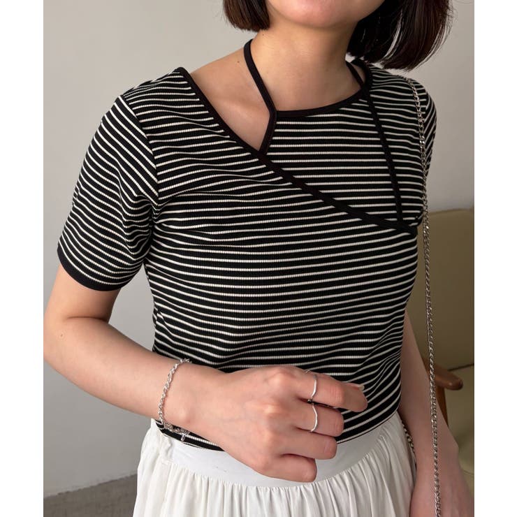 【CAPRICIEUX LE'MAGE】アシメレイヤードボーダーT | PAL GROUP OUTLET | 詳細画像6 