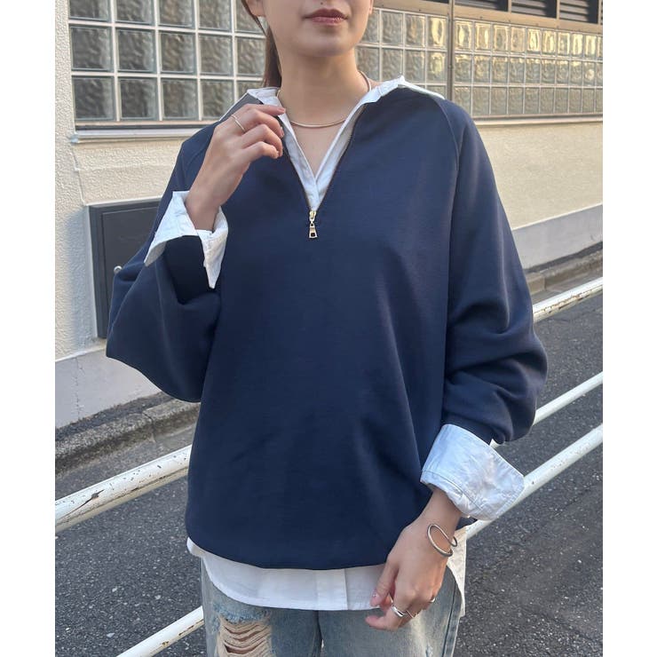 NVY | 【SHENERY】2WAYジップスウェット | PAL GROUP OUTLET
