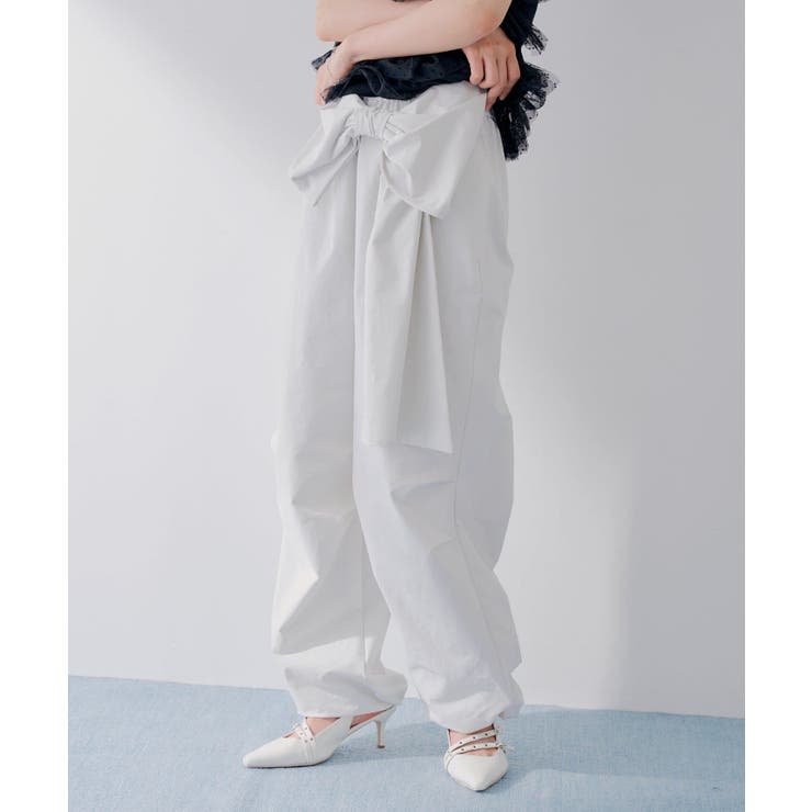 WHT | 【Chico】フロントリボンタックカーゴPT | PAL GROUP OUTLET