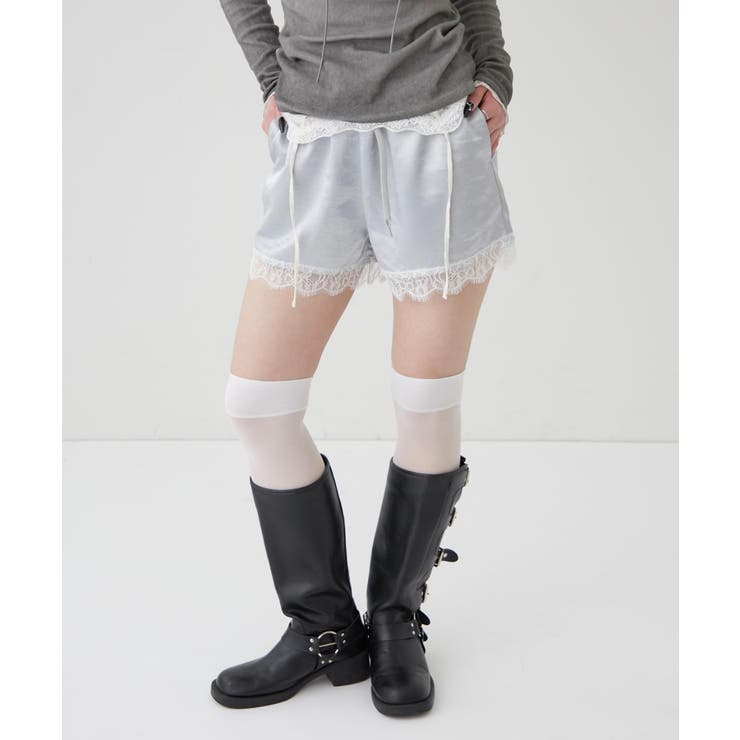 【WHO'S WHO gallery】ダブルウエストサテンロゴショーツ | PAL GROUP OUTLET | 詳細画像22 