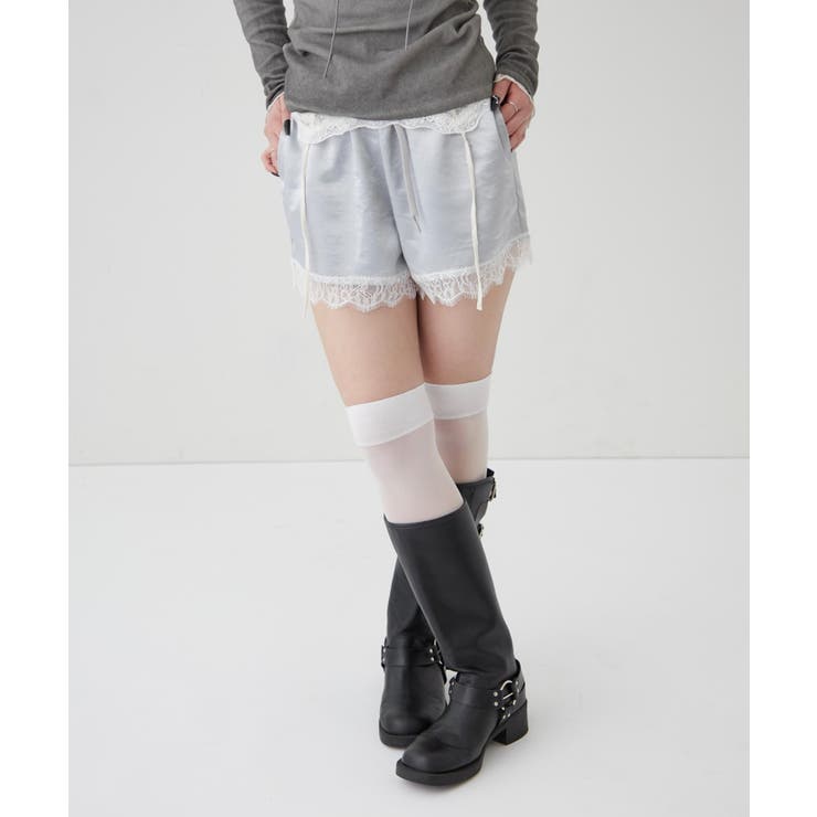 【WHO'S WHO gallery】ダブルウエストサテンロゴショーツ | PAL GROUP OUTLET | 詳細画像23 