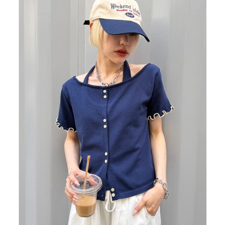 【w closet】ホルターレイヤードニットT | PAL GROUP OUTLET | 詳細画像9 