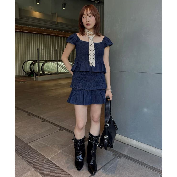 【mline】シャーリングミニスカ | PAL GROUP OUTLET | 詳細画像5 
