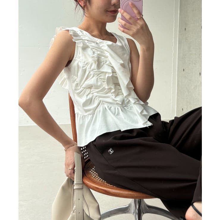 【CAPRICIEUX LE'MAGE】アシメフリルノースリT | PAL GROUP OUTLET | 詳細画像17 
