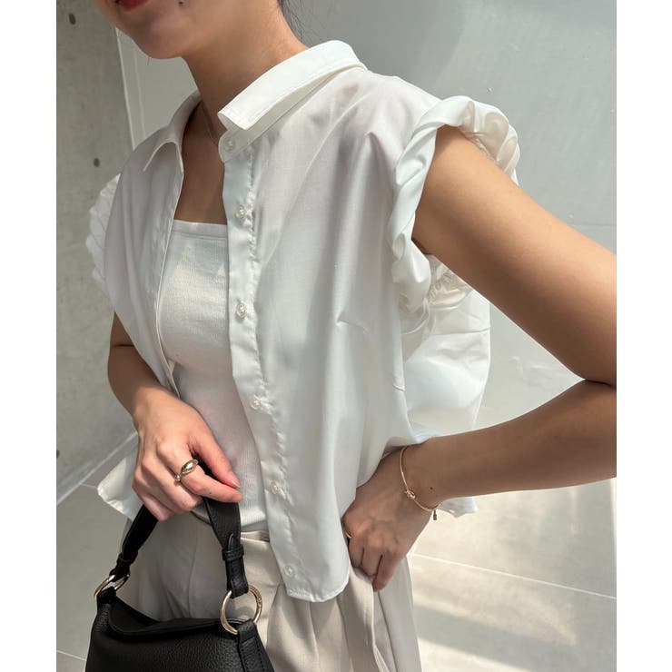 WHITE | 【CAPRICIEUX LE'MAGE】バルーントリムスリーブレスSH | PAL GROUP OUTLET