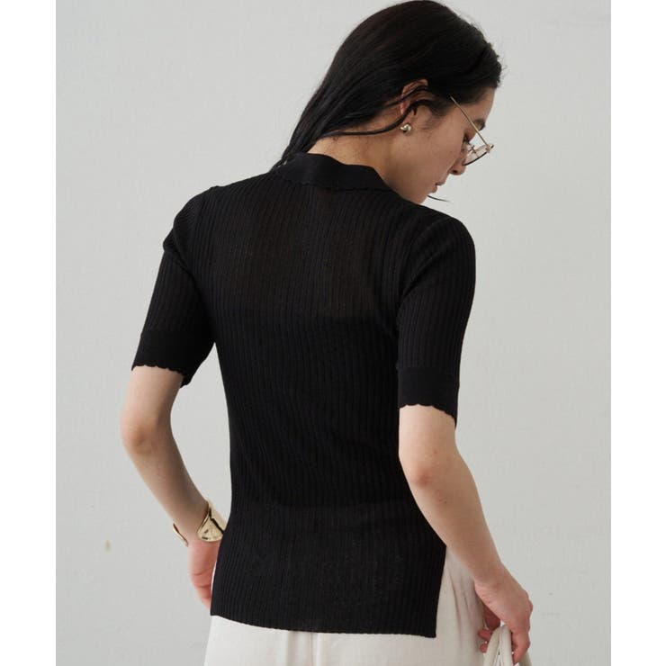 【Loungedress】シアーリブポロKN | PAL GROUP OUTLET | 詳細画像15 