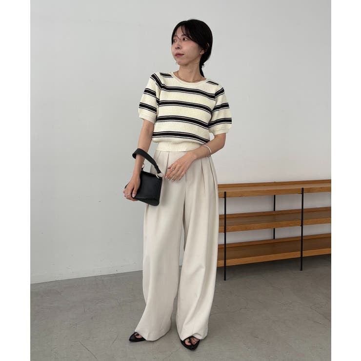 【CAPRICIEUX LE'MAGE】ワッフルボーダーニット | PAL GROUP OUTLET | 詳細画像21 