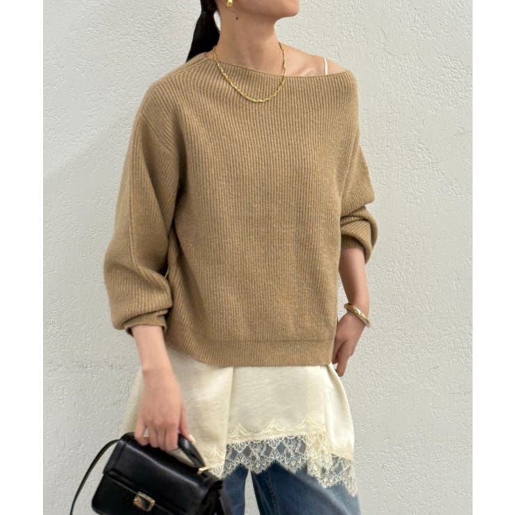 BE | 【Loungedress】オフショルニット | PAL GROUP OUTLET