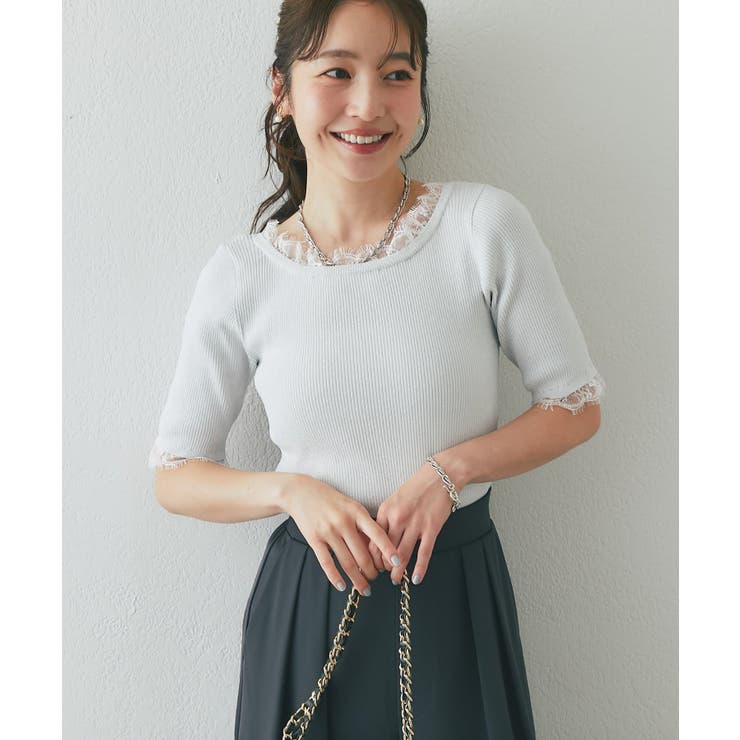 SV | 【La boutique BonBon】クールタッチUVレース付きラメリブKN | PAL GROUP OUTLET