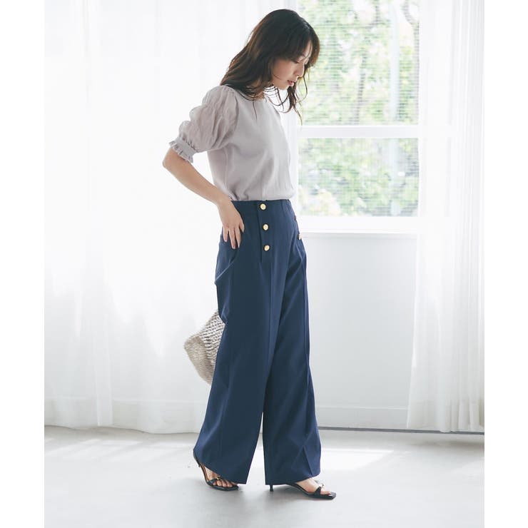 【La boutique BonBon】シャーリング5分袖ラメKN | PAL GROUP OUTLET | 詳細画像5 