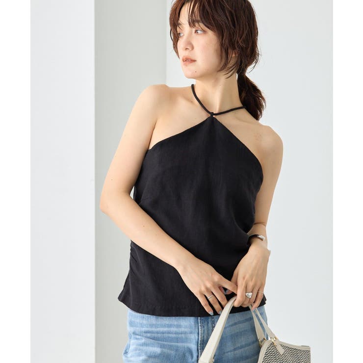 BK | 【RIVE DROITE】? Niceホルターネックブラウス | PAL GROUP OUTLET