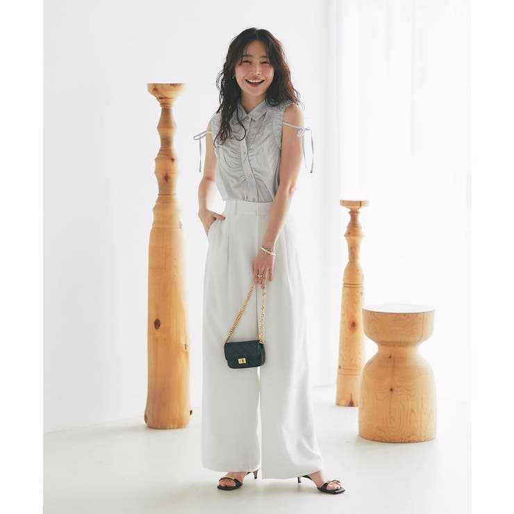 【La boutique BonBon】アームギャザーストライプノースリS… | PAL GROUP OUTLET | 詳細画像5 