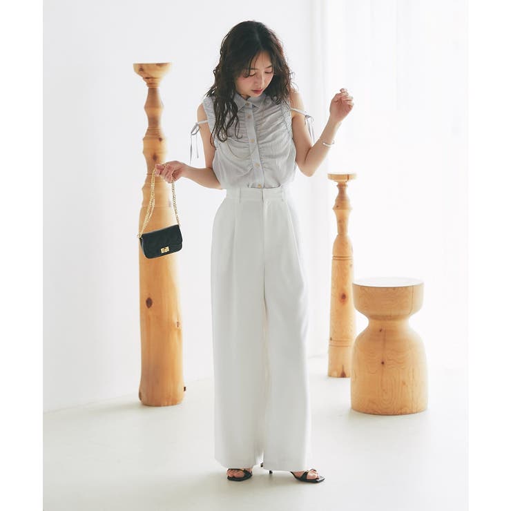 【La boutique BonBon】アームギャザーストライプノースリS… | PAL GROUP OUTLET | 詳細画像6 