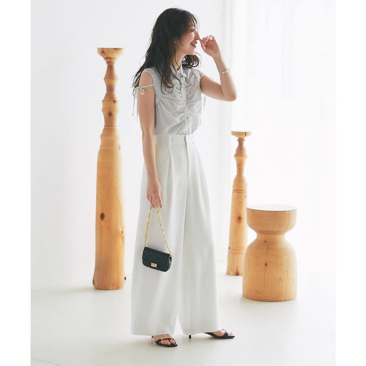【La boutique BonBon】アームギャザーストライプノースリS… | PAL GROUP OUTLET | 詳細画像7 