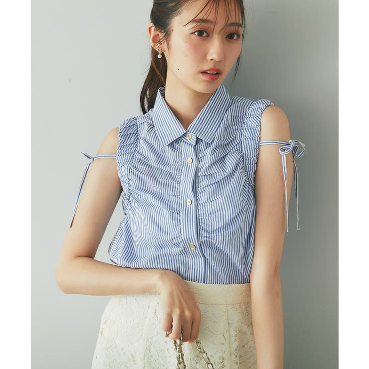 【La boutique BonBon】アームギャザーストライプノースリS… | PAL GROUP OUTLET | 詳細画像21 