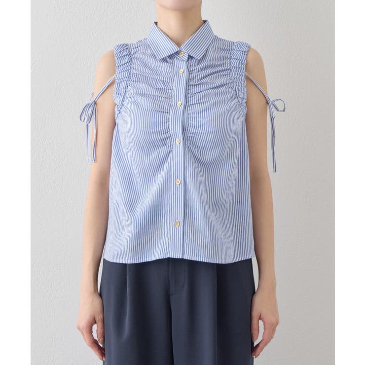 【La boutique BonBon】アームギャザーストライプノースリS… | PAL GROUP OUTLET | 詳細画像26 