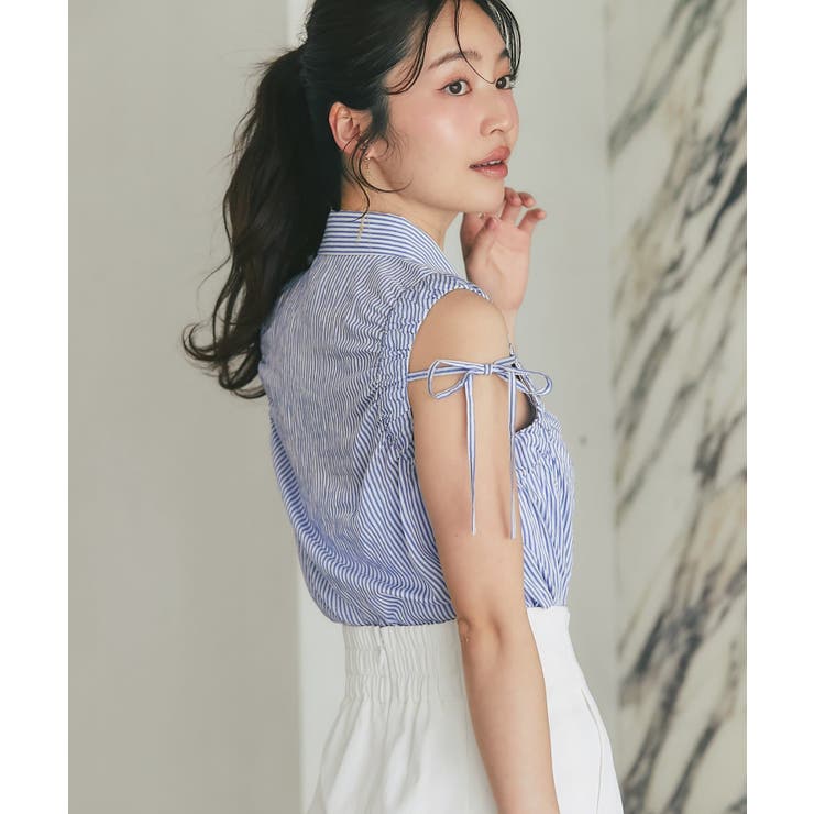【La boutique BonBon】アームギャザーストライプノースリS… | PAL GROUP OUTLET | 詳細画像15 
