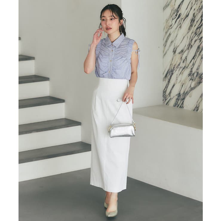 【La boutique BonBon】アームギャザーストライプノースリS… | PAL GROUP OUTLET | 詳細画像17 