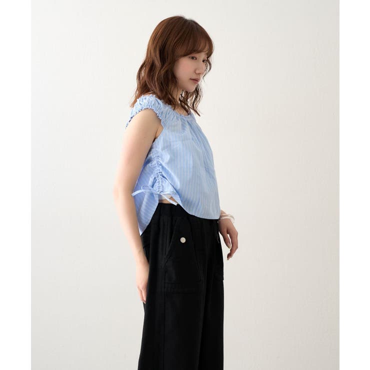 【mline】ギャザーフレンチブラウス | PAL GROUP OUTLET | 詳細画像27 