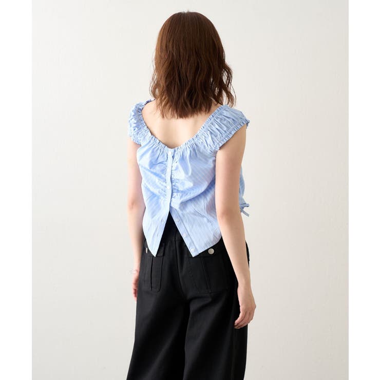 【mline】ギャザーフレンチブラウス | PAL GROUP OUTLET | 詳細画像28 