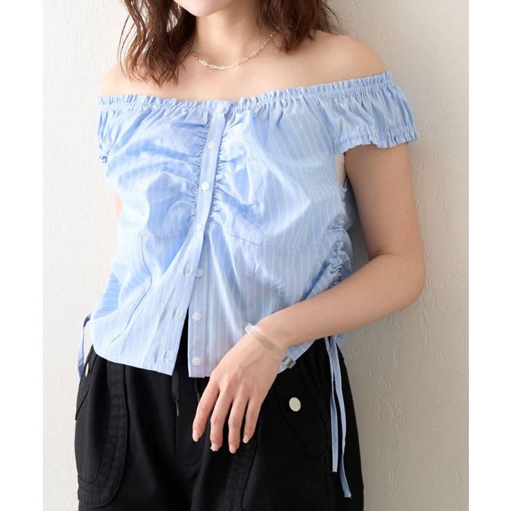 【mline】ギャザーフレンチブラウス | PAL GROUP OUTLET | 詳細画像17 