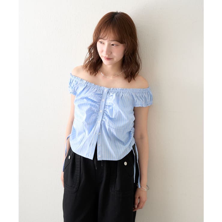 【mline】ギャザーフレンチブラウス | PAL GROUP OUTLET | 詳細画像18 