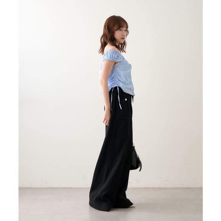 【mline】ギャザーフレンチブラウス | PAL GROUP OUTLET | 詳細画像24 