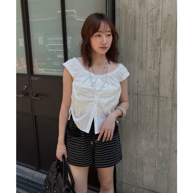 【mline】ギャザーフレンチブラウス | PAL GROUP OUTLET | 詳細画像29 