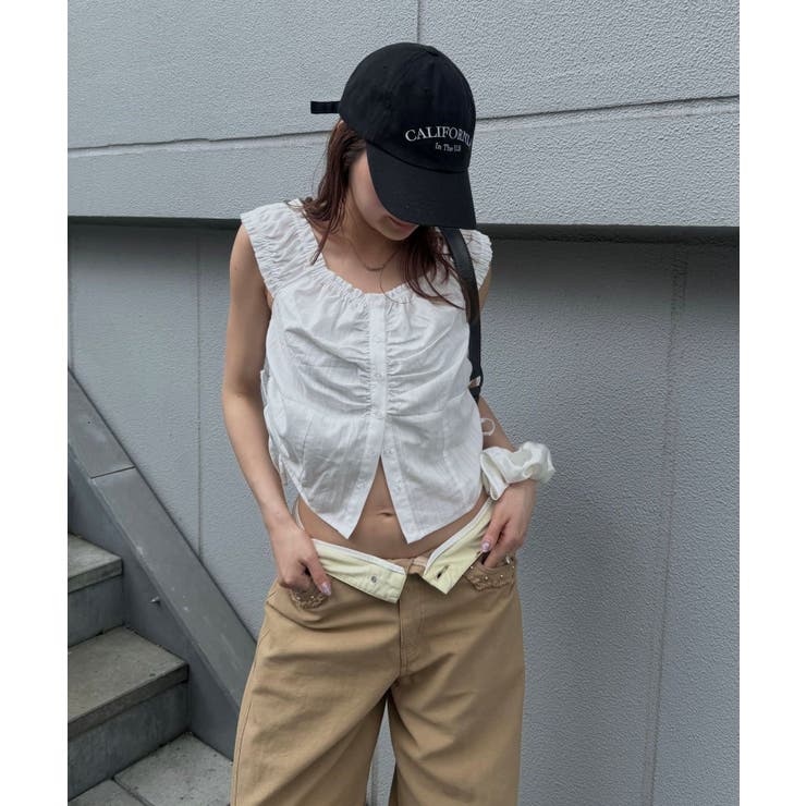 【mline】ギャザーフレンチブラウス | PAL GROUP OUTLET | 詳細画像36 
